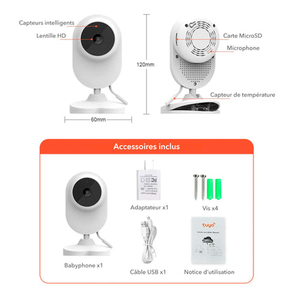 Babyphone avec moniteur à détecteur de mouvements